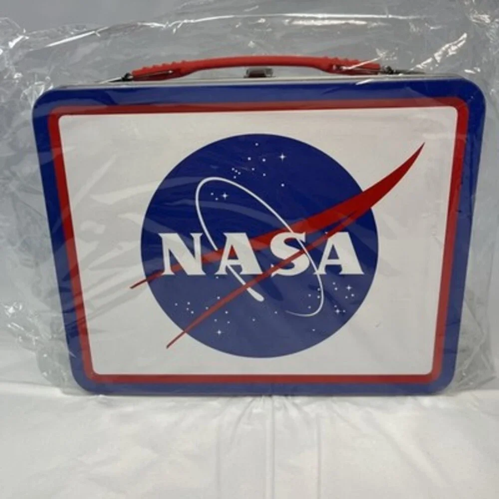 NASA Large Tin Tote / Metal Lunch Box - Apollo Moon Artemis Space Force Agency